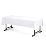 About 6x3 table with white cover
